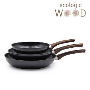 Conjunto Indução 3 Frigideiras Ecologic Wood