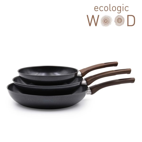 Conjunto Indução 3 Frigideiras Ecologic Wood
